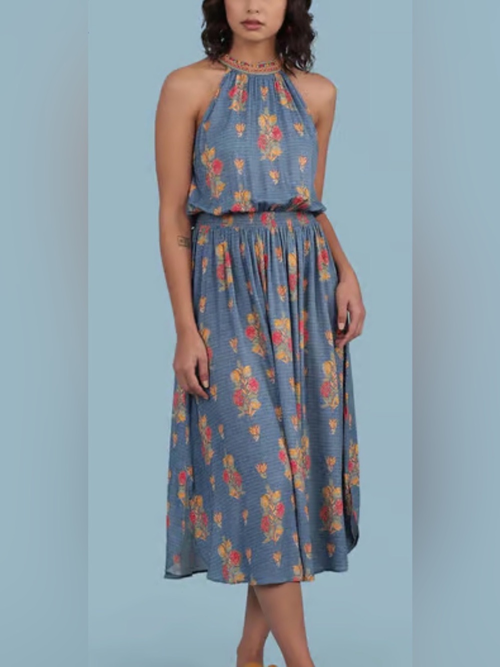 NWOT AARK’E by Ritu Kumar Halter Midi Dress
